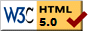 HTML 5.0 validator logo